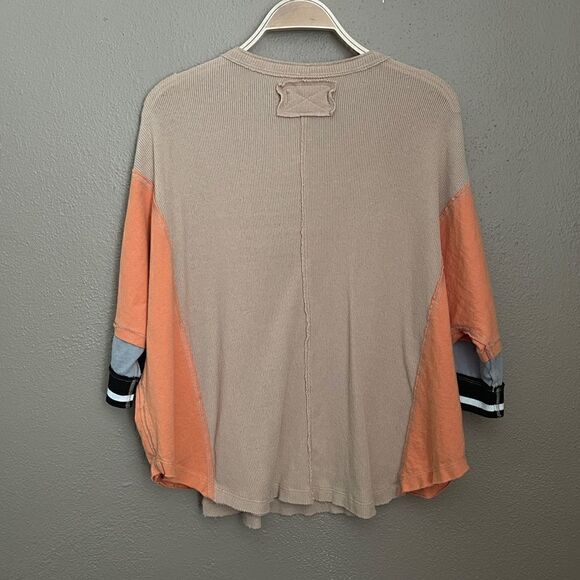 Free People Oversized Just Tip It Henley Oversized Top Size XS - Picture 4 of 6